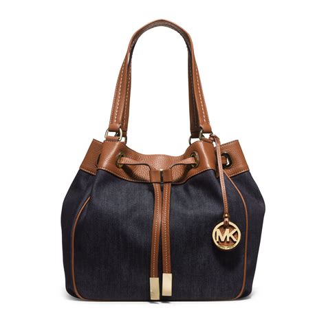 michael kors purse dark blue|michael kors blue denim purse.